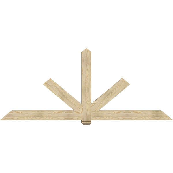 Ekena Millwork Kennewick Rough Sawn Timber Gable Bracket, Douglas Fir, 108"W x 45"H x 6"D x 6"F, 10/12 Pitch GBW108X45X0606KEN00RDF - main